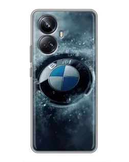Чехол для Realme 10 Pro Plus с картинкой «Логотип BMW — лед»