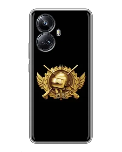 Чехол для Realme 10 Pro Plus с картинкой «PUBG — оранжевый градиент»