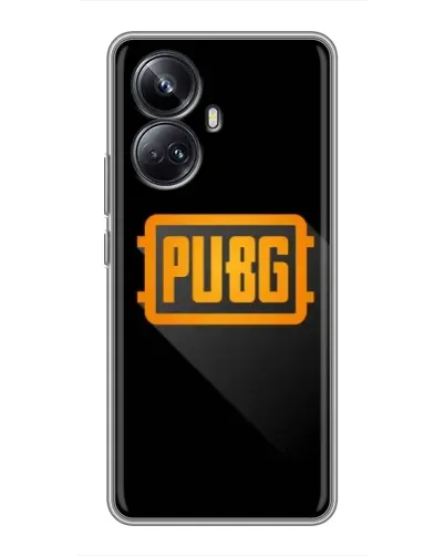 Чехол для Realme 10 Pro Plus с картинкой «PUBG — рамка лого»