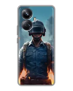 Чехол для Realme 10 Pro Plus с картинкой «PUBG — реалистичный герой»