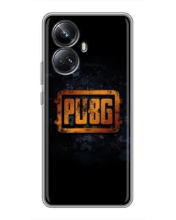 Чехол для Realme 10 Pro Plus с картинкой «PUBG — золотой логотип»