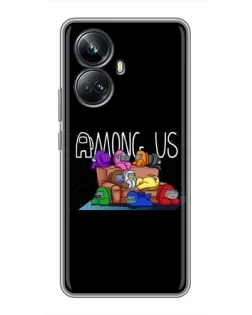 Чехол для Realme 10 Pro Plus с картинкой «Логотип Among Us»