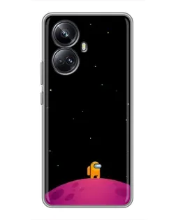 Чехол для Realme 10 Pro Plus с картинкой «Одинокий герой на планете»