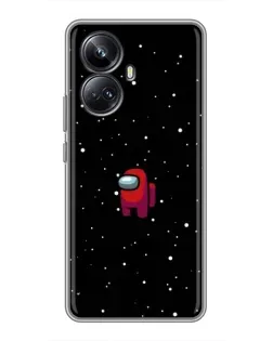 Чехол для Realme 10 Pro Plus с картинкой «Красный Among Us»