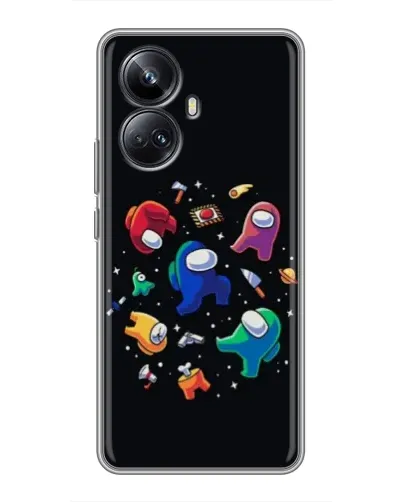 Чехол для Realme 10 Pro Plus с картинкой «Among Us космос»