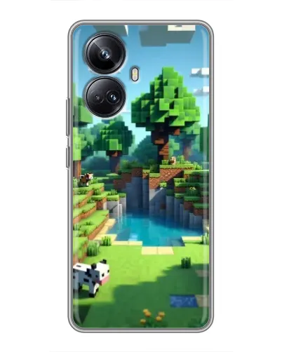 Чехол для Realme 10 Pro Plus с картинкой «Minecraft летний день» Чехол для Realme 10 Pro Plus с картинкой «Minecraft летний день»