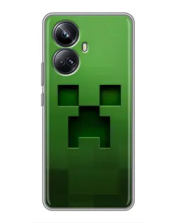 Чехол для Realme 10 Pro Plus с картинкой «Крипер микро-дизайн»