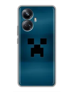 Чехол для Realme 10 Pro Plus с картинкой «Крипер текстура»