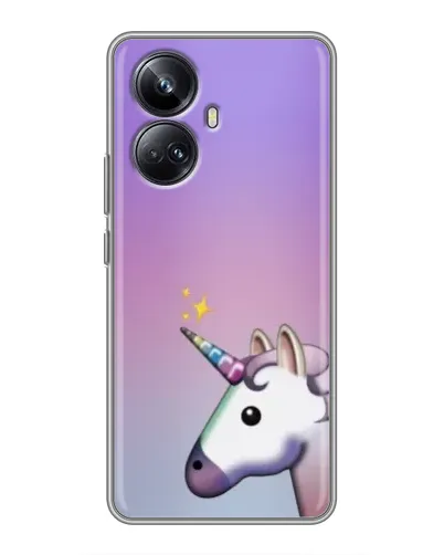 Чехол для Realme 10 Pro Plus с картинкой «Единорог градиент»