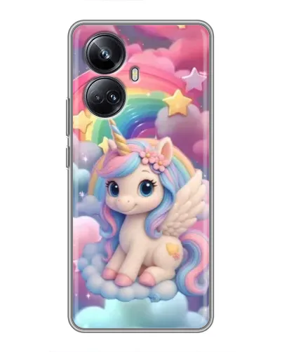 Чехол для Realme 10 Pro Plus с картинкой «Маленький единорог»