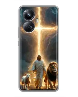 Чехол для Realme 10 Pro Plus с картинкой «Лев Иуды и Свет»