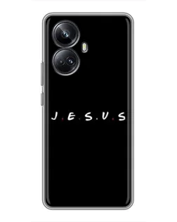 Чехол для Realme 10 Pro Plus с картинкой «Точки веры J.E.S.U.S.»