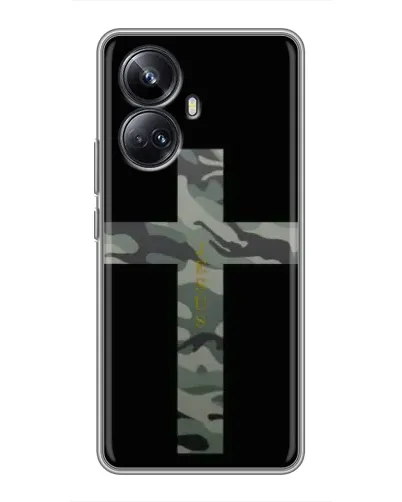 Чехол для Realme 10 Pro Plus с картинкой «Милитари Крест» Чехол для Realme 10 Pro Plus с картинкой «Милитари Крест»