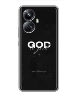 Чехол для Realme 10 Pro Plus с картинкой «GOD — Бог над всем»