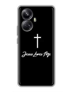 Чехол для Realme 10 Pro Plus с картинкой «Иисус любит тебя»