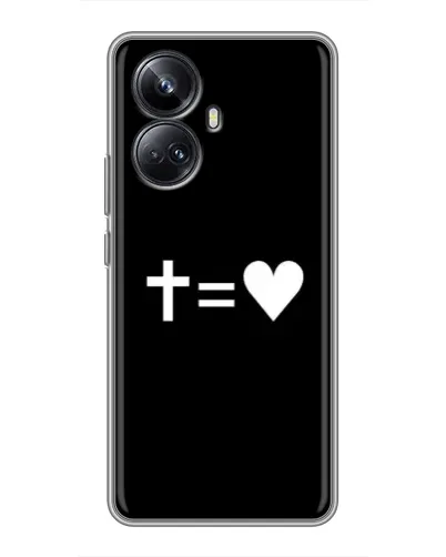 Чехол для Realme 10 Pro Plus с картинкой «Крест и Сердце» Чехол для Realme 10 Pro Plus с картинкой «Крест и Сердце»