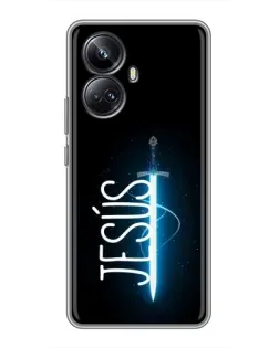 Чехол для Realme 10 Pro Plus с картинкой «Меч Духа Jesus»