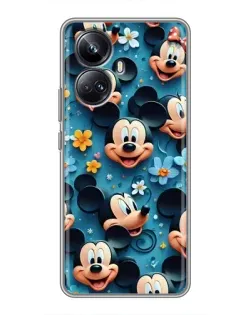 Чехол для Realme 10 Pro Plus с картинкой «Паттерн Микки и Минни»