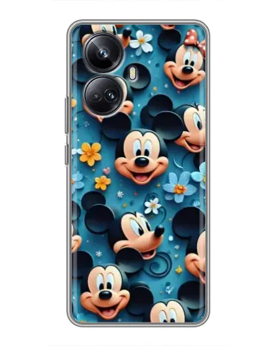 Чехол для Realme 10 Pro Plus с картинкой «Паттерн Микки и Минни»