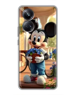 Чехол для Realme 10 Pro Plus с картинкой «Микки садовод»