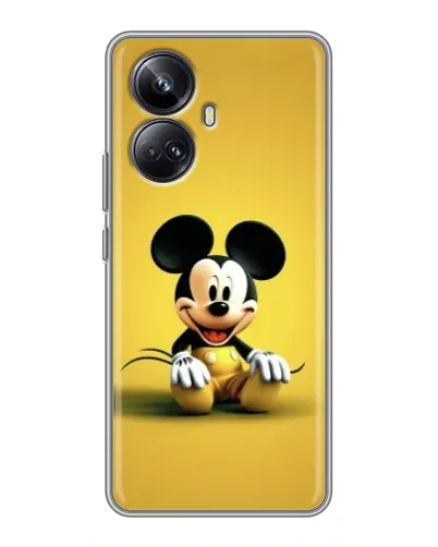 Чехол для Realme 10 Pro Plus с картинкой «Микки на желтом»