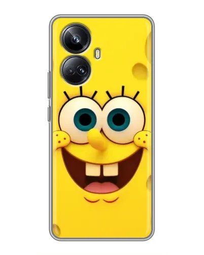 Чехол для Realme 10 Pro Plus с картинкой «Губка Боб улыбка»