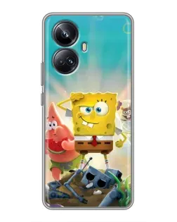 Чехол для Realme 10 Pro Plus с картинкой «Спанч Боб победитель»