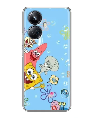Чехол для Realme 10 Pro Plus с картинкой «Веселые пузырьки»