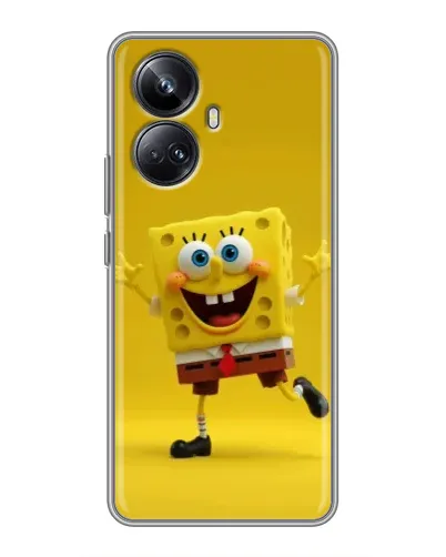 Чехол для Realme 10 Pro Plus с картинкой «Позитивный Губка Боб»