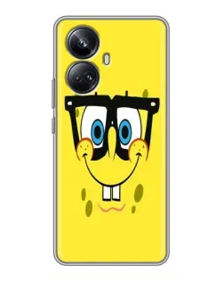 Чехол для Realme 10 Pro Plus с картинкой «Минималистичный Спанч Боб»