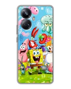 Чехол для Realme 10 Pro Plus с картинкой «Губка Боб и друзья»