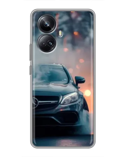 Чехол для Realme 10 Pro Plus с картинкой «Mercedes — ночной город» Чехол для Realme 10 Pro Plus с картинкой «Mercedes — ночной город»