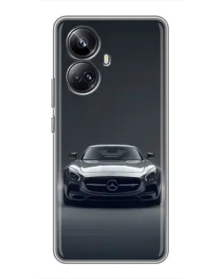 Чехол для Realme 10 Pro Plus с картинкой «Mercedes на черном»