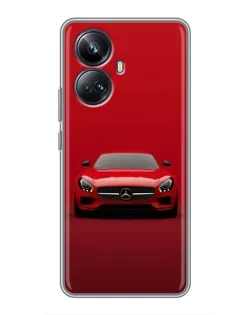 Чехол для Realme 10 Pro Plus с картинкой «Красный Mercedes AMG»