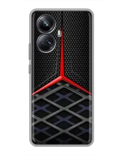 Чехол для Realme 10 Pro Plus с картинкой «Mercedes Carbon Grid»