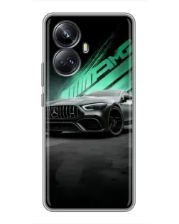 Чехол для Realme 10 Pro Plus с картинкой «Темный Mercedes AMG»