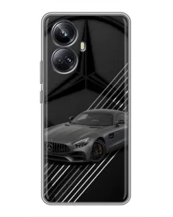 Чехол для Realme 10 Pro Plus с картинкой «Mercedes AMG — графика»