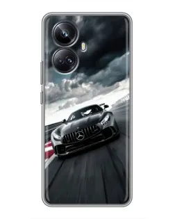 Чехол для Realme 10 Pro Plus с картинкой «Гоночный Mercedes AMG»
