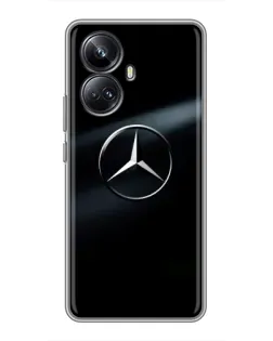 Чехол для Realme 10 Pro Plus с картинкой «Mercedes на металле»