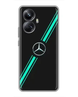 Чехол для Realme 10 Pro Plus с картинкой «Спортивные линии Mercedes»