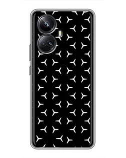 Чехол для Realme 10 Pro Plus с картинкой «Mercedes паттерн звезд»