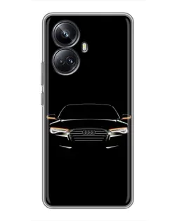 Чехол для Realme 10 Pro Plus с картинкой «Audi — ночной контур»