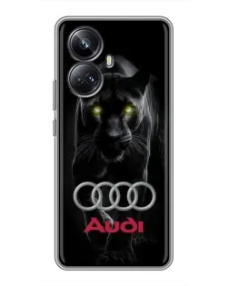 Чехол для Realme 10 Pro Plus с картинкой «Пантера и Audi»