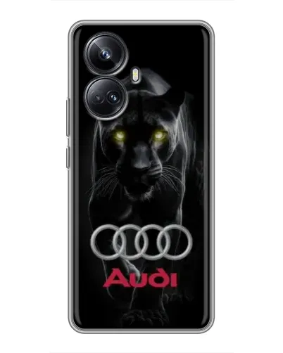 Чехол для Realme 10 Pro Plus с картинкой «Пантера и Audi»