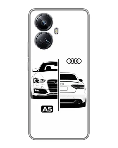 Чехол для Realme 10 Pro Plus с картинкой «Audi — контрастный дизайн»