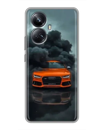 Чехол для Realme 10 Pro Plus с картинкой «Audi в облаках дыма»