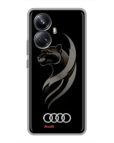 Чехол для Realme 10 Pro Plus с картинкой «Графика — пантера и Audi»
