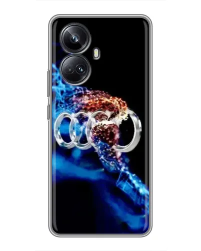 Чехол для Realme 10 Pro Plus с картинкой «Энергия лого Audi»