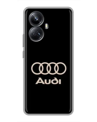 Чехол для Realme 10 Pro Plus с картинкой «Audi — золотой логотип»