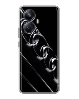Чехол для Realme 10 Pro Plus с картинкой «Audi — абстрактные кольца»